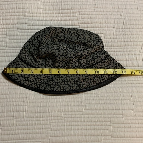 Coach Signature Jacquard Bucket Charcoal Hat SZ P/S Designer Sporty Outdoors - Picture 9 of 10